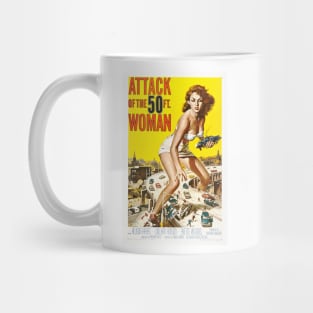 Attack Of The 50ft Woman 1958 Art Poster Retro Movie Mug